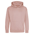 Dusty Pink - Front - Awdis Childrens-Kids Heather Hoodie