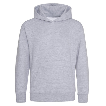 Grey - Front - Awdis Childrens-Kids Heather Hoodie
