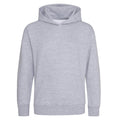 Grey - Front - Awdis Childrens-Kids Heather Hoodie