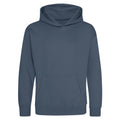 Airforce Blue - Front - Awdis Childrens-Kids Heather Hoodie
