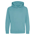 Seafoam - Front - Awdis Childrens-Kids Heather Hoodie