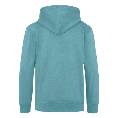 Seafoam - Back - Awdis Childrens-Kids Heather Hoodie