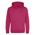 Hot Pink - Front - Awdis Childrens-Kids Heather Hoodie