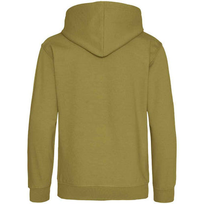 Khaki - Back - Awdis Childrens-Kids Heather Hoodie