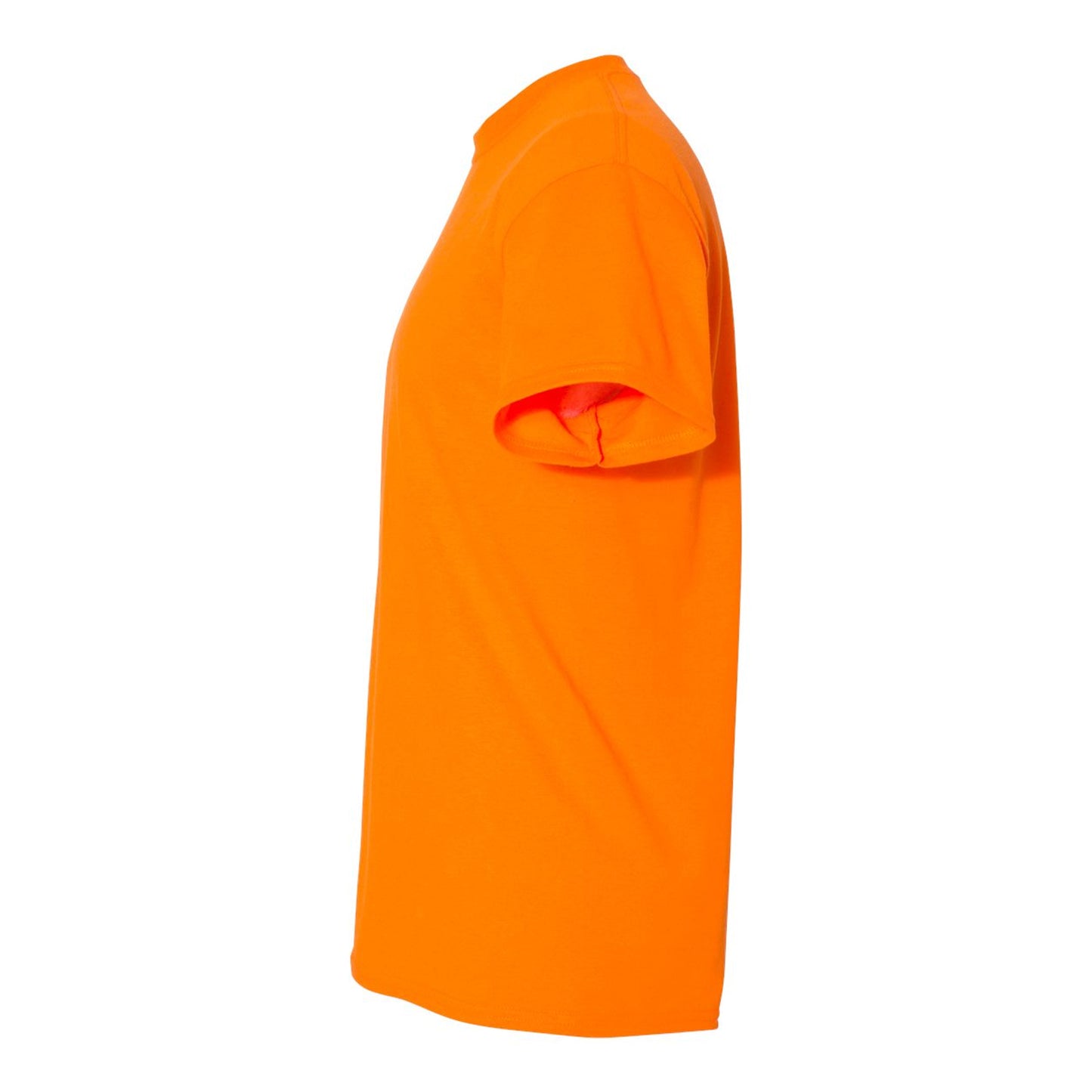 Safety Orange - Side - Gildan Unisex Adult Plain DryBlend T-Shirt