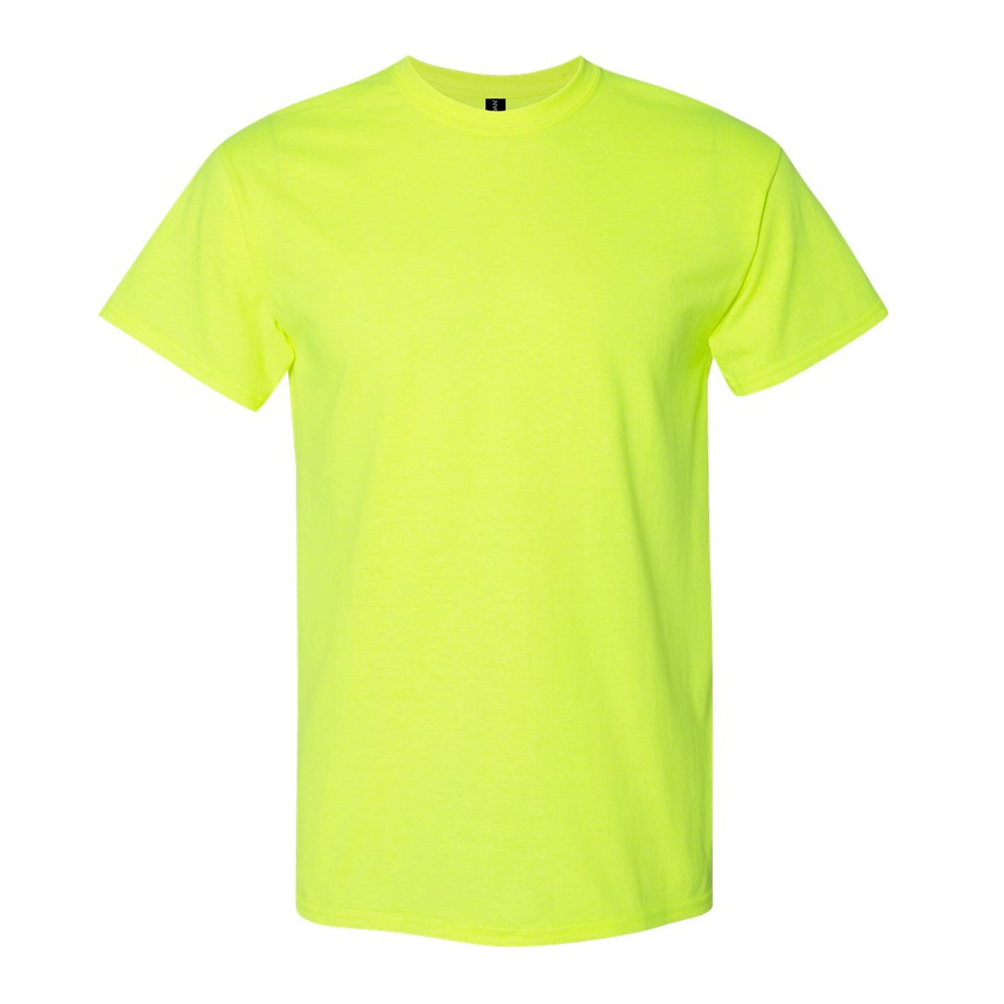 Safety Green - Front - Gildan Unisex Adult Plain DryBlend T-Shirt