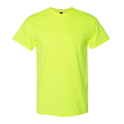 Safety Green - Front - Gildan Unisex Adult Plain DryBlend T-Shirt