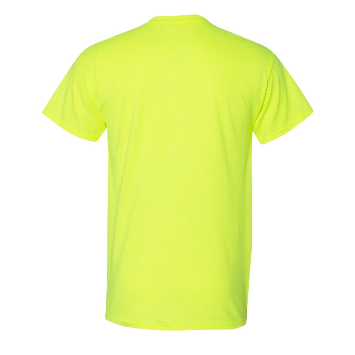 Safety Green - Back - Gildan Unisex Adult Plain DryBlend T-Shirt