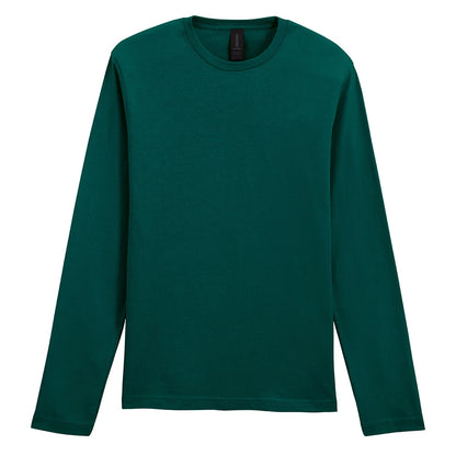 Fan Marine Green - Front - Gildan Unisex Adult Softstyle Plain Long-Sleeved T-Shirt