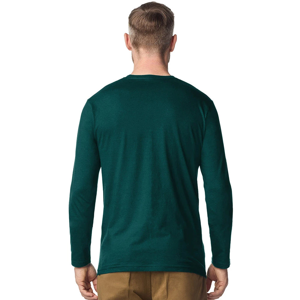 Fan Marine Green - Back - Gildan Unisex Adult Softstyle Plain Long-Sleeved T-Shirt