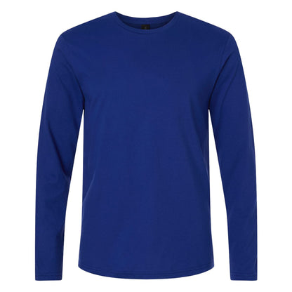Fan Deep Royal - Front - Gildan Unisex Adult Softstyle Plain Long-Sleeved T-Shirt