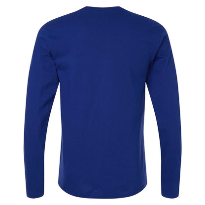 Fan Deep Royal - Back - Gildan Unisex Adult Softstyle Plain Long-Sleeved T-Shirt
