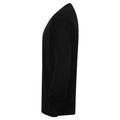 Black - Side - Henbury Mens Cotton Acrylic V Neck Cardigan
