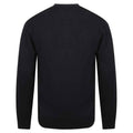 Navy - Back - Henbury Mens Cotton Acrylic V Neck Cardigan