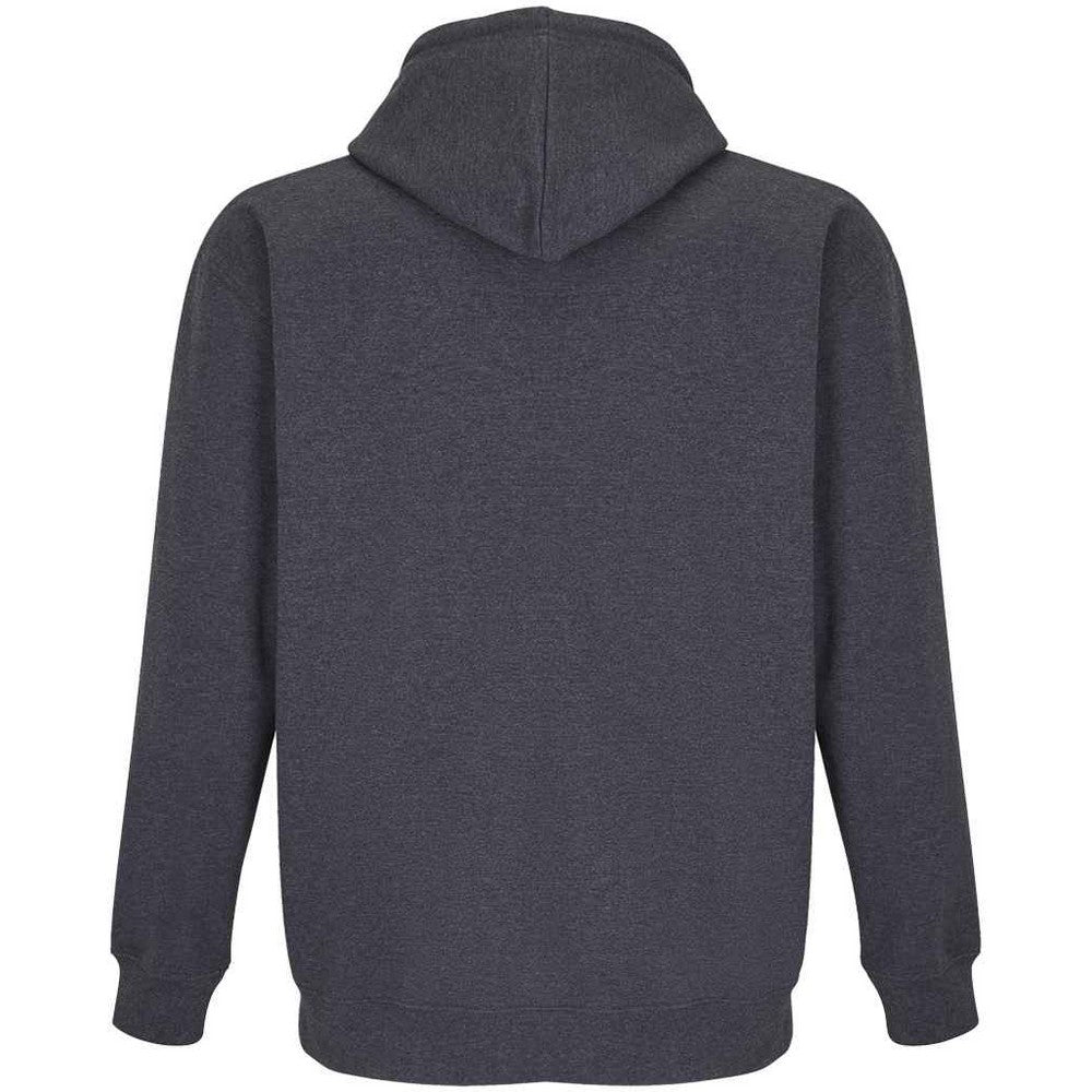 Charcoal Marl - Back - SOLS Unisex Adult Carter Marl Full Zip Hoodie