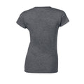 Dark Heather - Back - Gildan Womens-Ladies Softstyle Heather Ringspun Cotton Fitted T-Shirt
