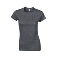 Dark Heather - Front - Gildan Womens-Ladies Softstyle Heather Ringspun Cotton Fitted T-Shirt