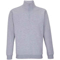 Grey Marl - Front - SOLS Unisex Adult Conrad Marl Quarter Zip Sweatshirt