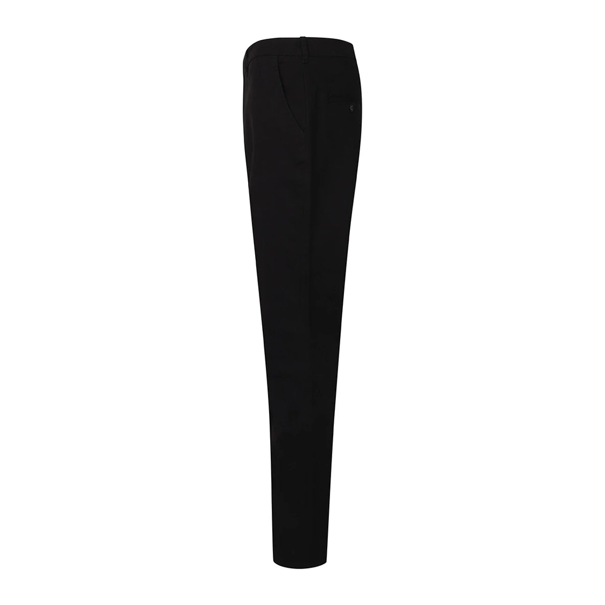 Black - Side - Henbury Womens-Ladies Stretch Chinos