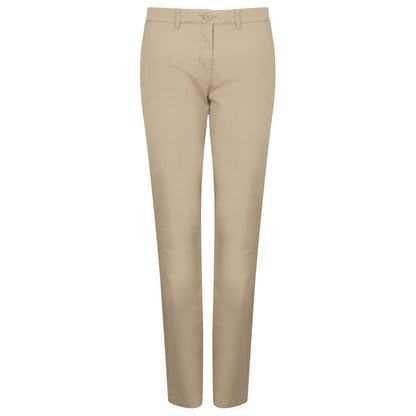 Stone - Front - Henbury Womens-Ladies Stretch Chinos
