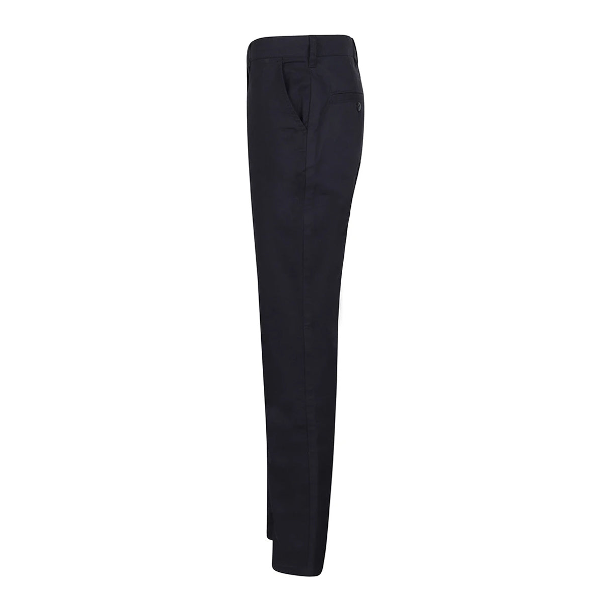 Navy - Side - Henbury Womens-Ladies Stretch Chinos