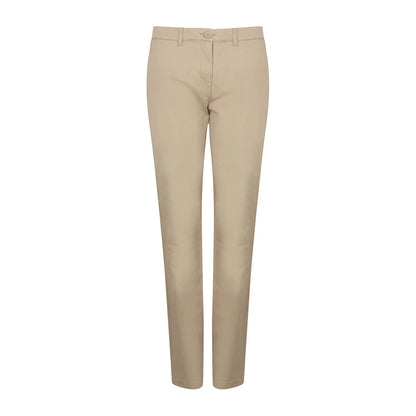 Stone - Front - Henbury Womens-Ladies Stretch Chinos