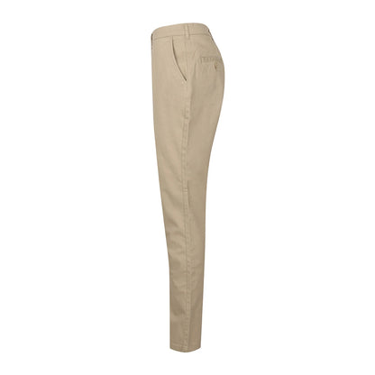 Stone - Side - Henbury Womens-Ladies Stretch Chinos