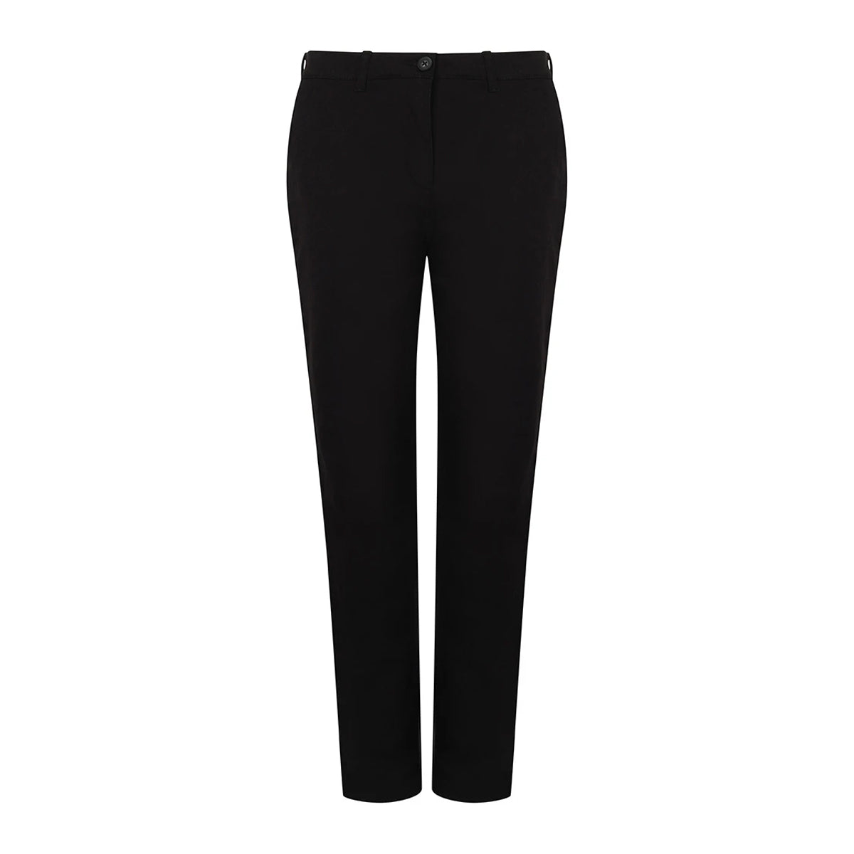 Black - Front - Henbury Womens-Ladies Stretch Chinos