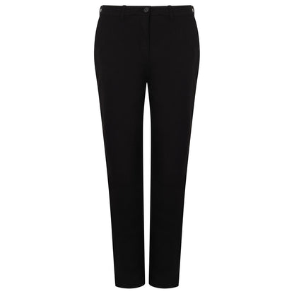 Black - Front - Henbury Womens-Ladies Stretch Chinos