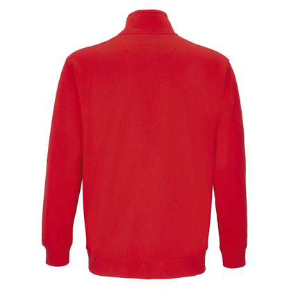 Bright Red - Back - SOLS Unisex Adult Conrad Quarter Zip Sweatshirt