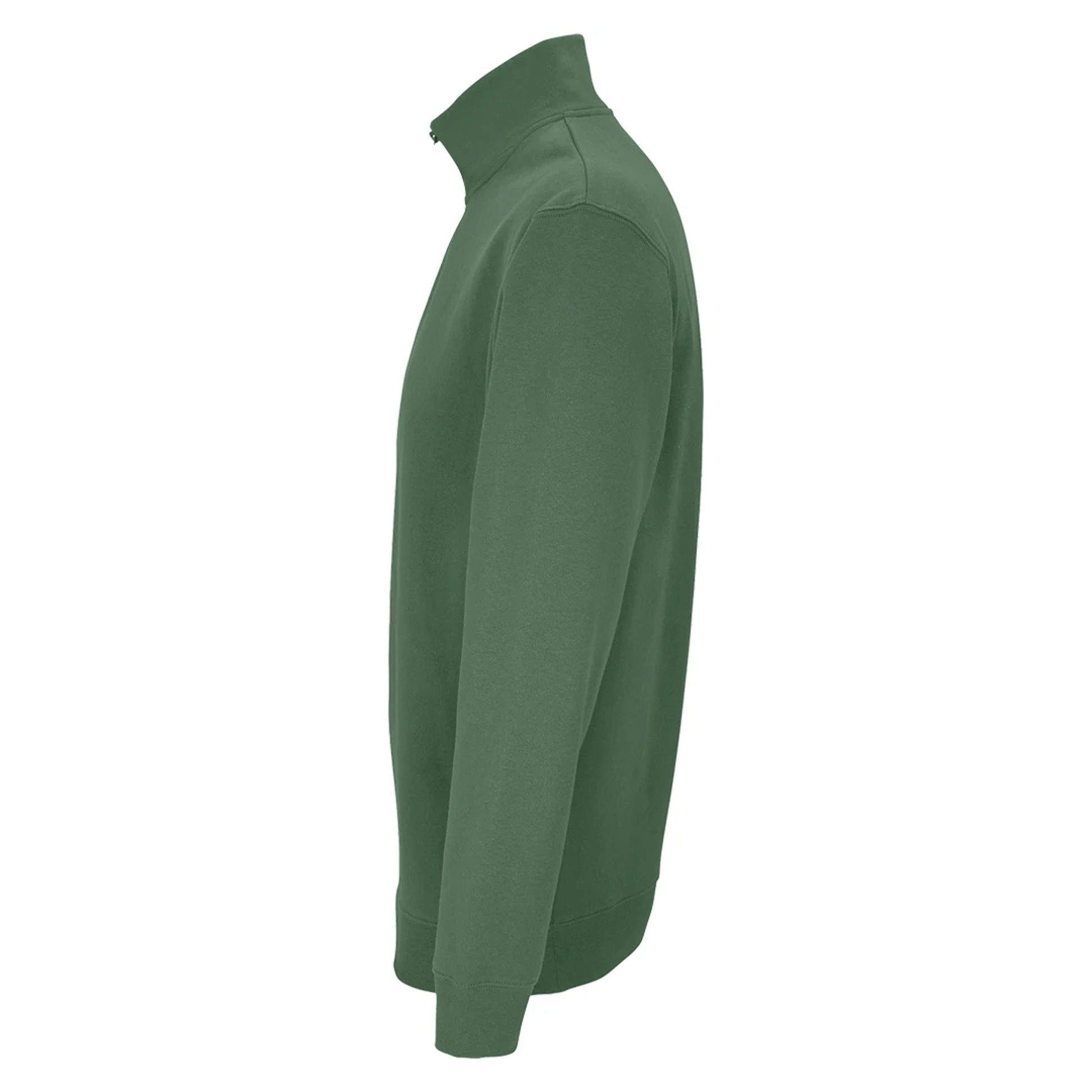 Bottle Green - Side - SOLS Unisex Adult Conrad Quarter Zip Sweatshirt