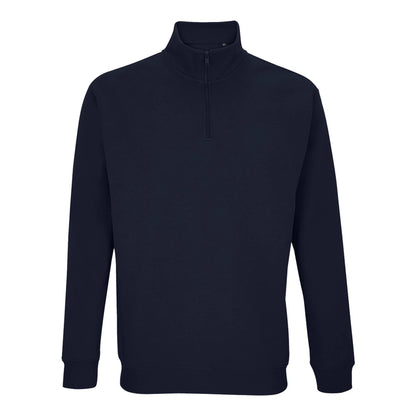 French Navy - Front - SOLS Unisex Adult Conrad Quarter Zip Sweatshirt