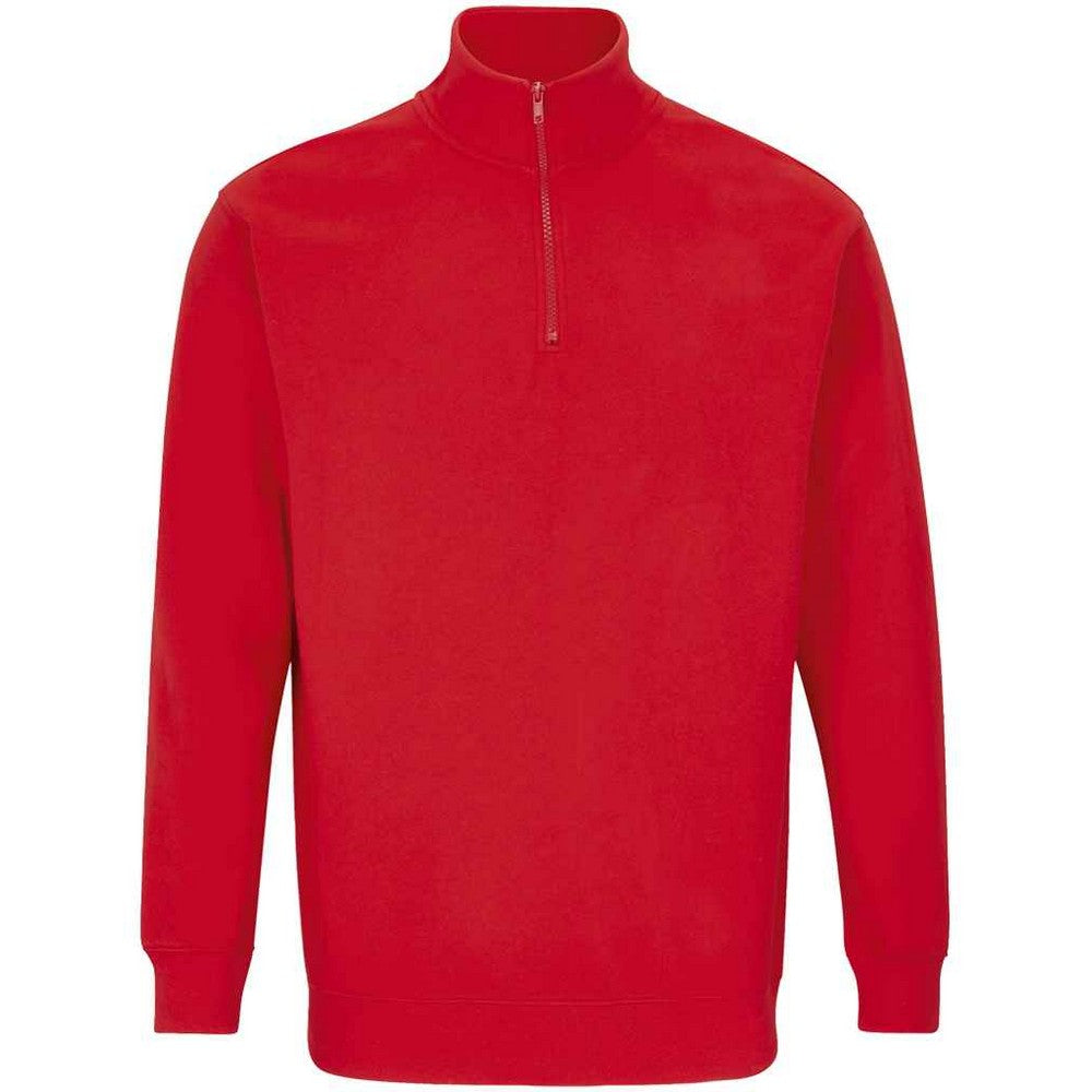 Bright Red - Front - SOLS Unisex Adult Conrad Quarter Zip Sweatshirt