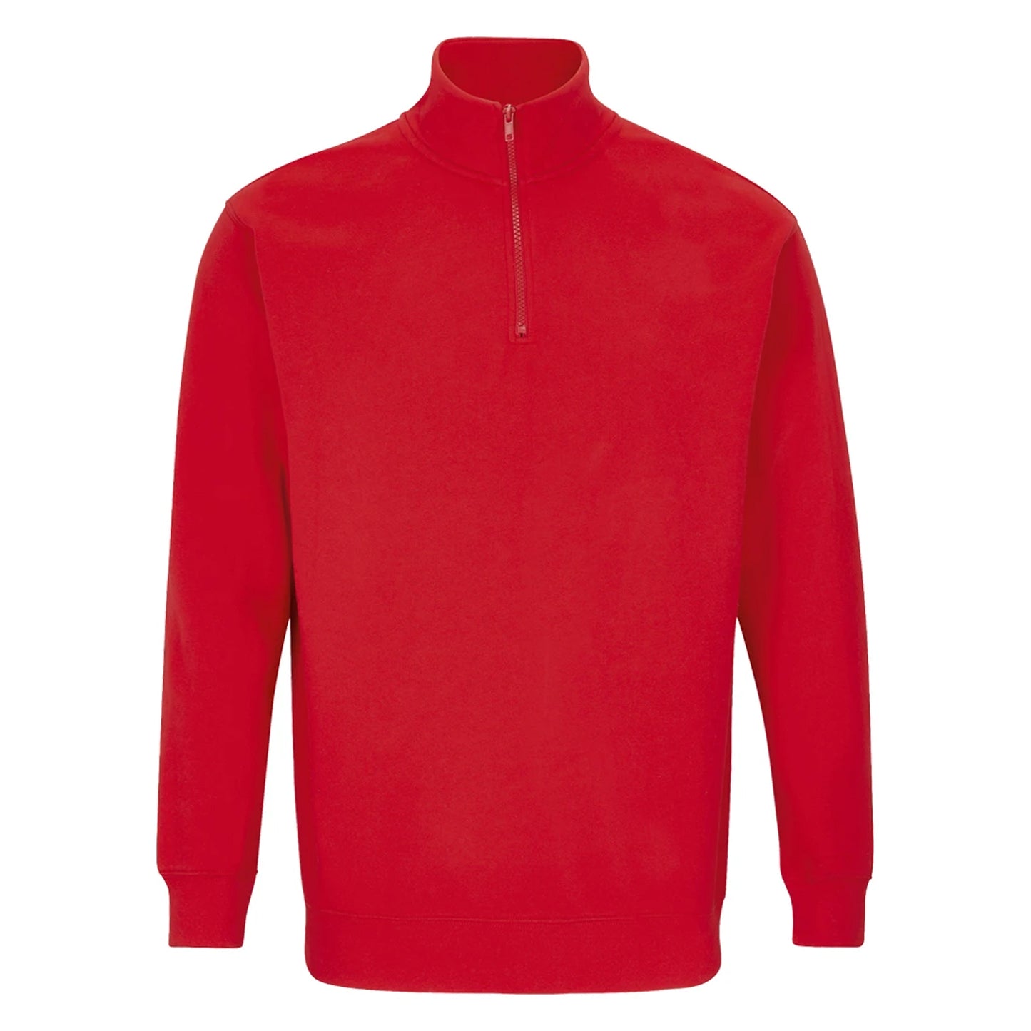 Bright Red - Front - SOLS Unisex Adult Conrad Quarter Zip Sweatshirt