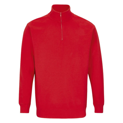 Bright Red - Front - SOLS Unisex Adult Conrad Quarter Zip Sweatshirt