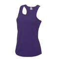 Purple - Front - AWDis Cool Womens-Ladies Moisture Wicking Girlie Tank Top