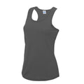 Charcoal - Front - AWDis Cool Womens-Ladies Moisture Wicking Girlie Tank Top