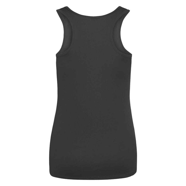 Charcoal - Back - AWDis Cool Womens-Ladies Moisture Wicking Girlie Tank Top