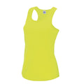 Electric Yellow - Front - AWDis Cool Womens-Ladies Moisture Wicking Girlie Tank Top