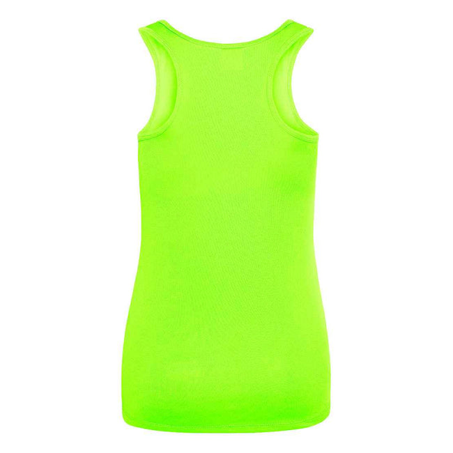 Electric Green - Back - AWDis Cool Womens-Ladies Moisture Wicking Girlie Tank Top