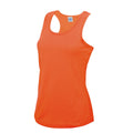 Electric Orange - Front - AWDis Cool Womens-Ladies Moisture Wicking Girlie Tank Top