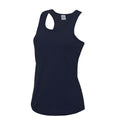French Navy - Front - AWDis Cool Womens-Ladies Moisture Wicking Girlie Tank Top