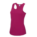 Hot Pink - Front - AWDis Cool Womens-Ladies Moisture Wicking Girlie Tank Top