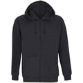 Black - Front - SOLS Unisex Adult Carter Full Zip Hoodie