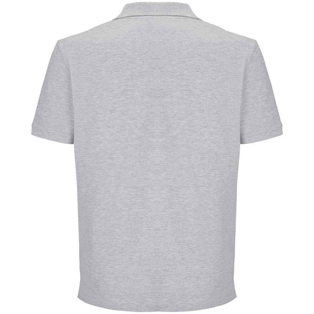 Grey Marl - Back - SOLS Unisex Adult Pegase Marl Pique Polo Shirt