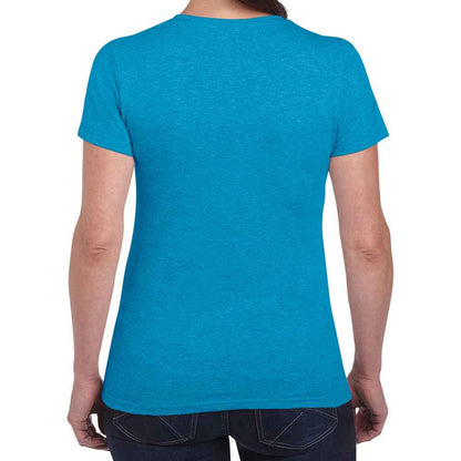 Sapphire Blue Heather - Back - Gildan Womens-Ladies Heavy Cotton Heavy Blend T-Shirt