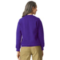 Purple - Back - Gildan Mens Midweight Crew Neck Sweatshirt