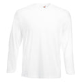 White - Front - Fruit of the Loom Unisex Adult Value Long-Sleeved T-Shirt