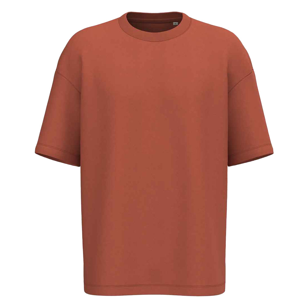 Burnt Brick - Front - Native Spirit Mens French Terry T-Shirt
