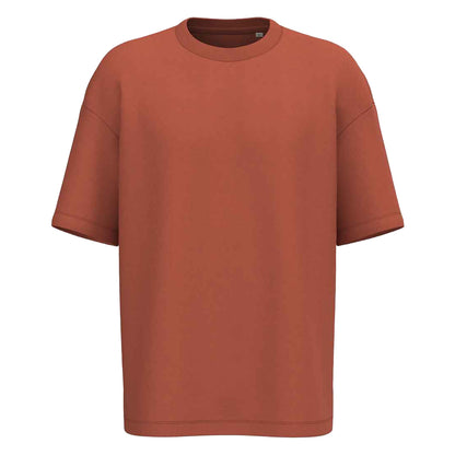 Burnt Brick - Front - Native Spirit Mens French Terry T-Shirt